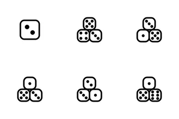 Jogo de dados de cassino Pacote de Ícones