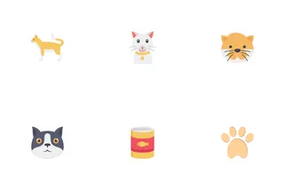 Cat Icon, Children's Book Animal Iconpack