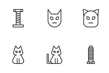 Cat Icon, Line Iconpack