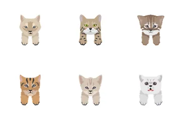 Cat Face Drawing Icon Pack