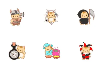 Cat Halloween Icon Pack