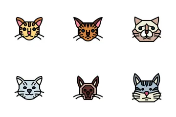 Cat Icon, Children's Book Animal Iconpack