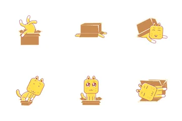 Cats And Box Icon Pack