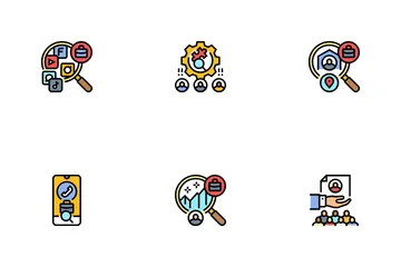 Reclutamiento de caza de talentos Paquete de Iconos