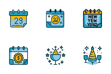 Celebración de Año Nuevo Icon Pack