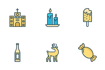 Celebración de Navidad Paquete de Iconos