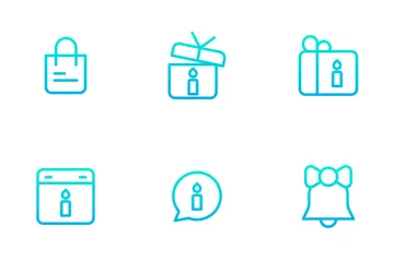 Celebration And Party - Outline Gradient Icon Pack