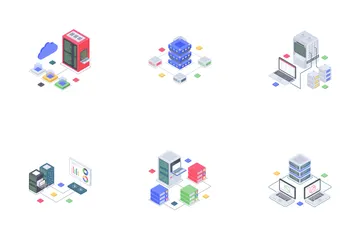 Centro de dados Icon Pack
