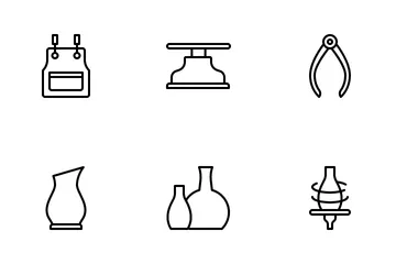 Olaria e Cerâmica Pacote de Ícones