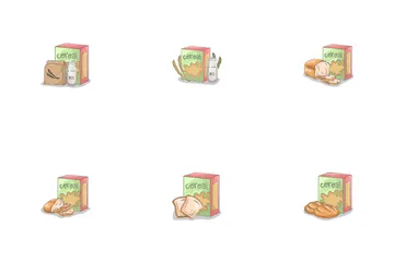 Cereal Paquete de Iconos