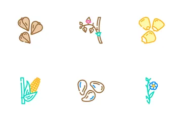 Cereal Plant Healthy Food Icon Pack