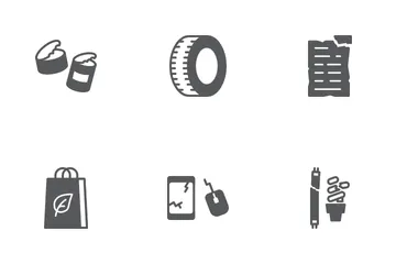 Cero desperdicio Paquete de Iconos