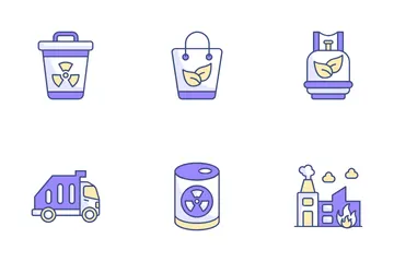 Cero residuos y reciclaje Paquete de Iconos