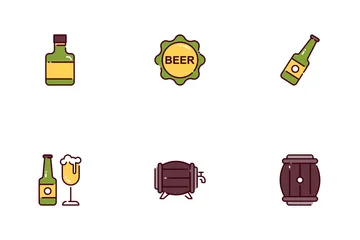 Cerveza Paquete de Iconos