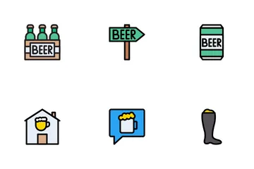 Cerveza Paquete de Iconos