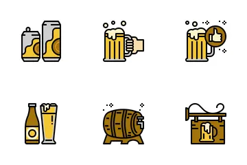 Cerveza Paquete de Iconos