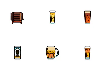 Cerveza Paquete de Iconos