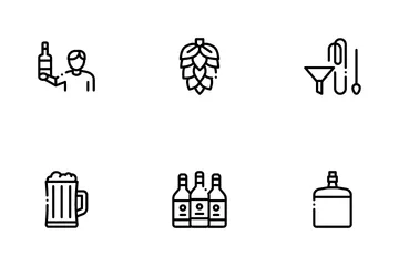 Cerveza casera Paquete de Iconos