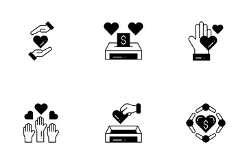 Charité et bien-être social Pack d'Icônes