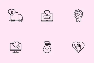 Charité et financement Icon Pack