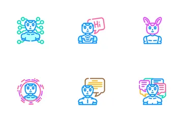 Chat Bot Robot Service Icon Pack