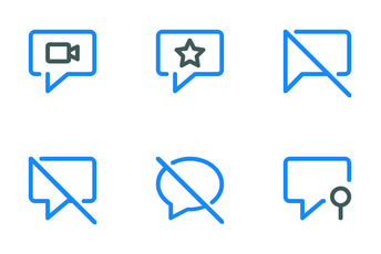 Chat Colored Line Icon Pack