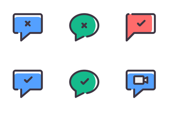 Chat Filled Line Icon Pack