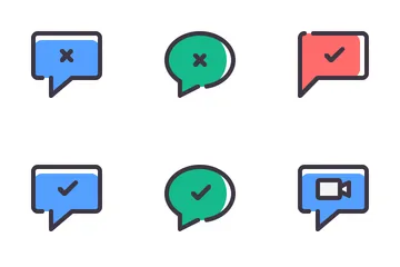 Chat Filled Line Icon Pack