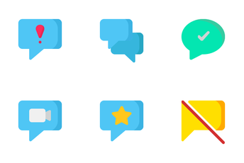 Chat Flat Icon Pack