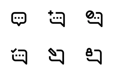 Chat Sharp Edge Icon Pack