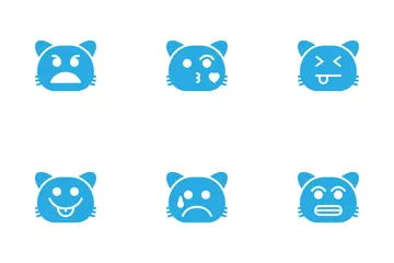Chat souriant Pack d'Icônes