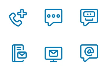 Chatten und Nachrichten senden Symbolpack