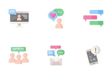 Chatten und Kommunikation Symbolpack