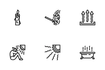 Chaleur chaude Feu froid Pack d'Icônes