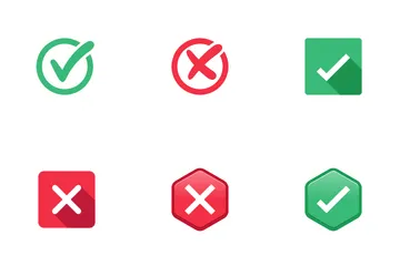 Check Mark & Cross Mark Symbols Icon Pack