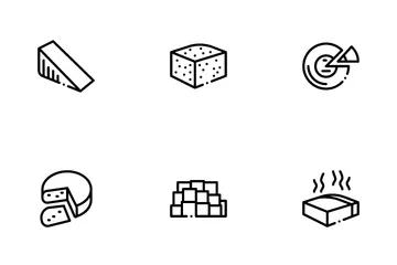 Cheese Dairy Food Icon Pack