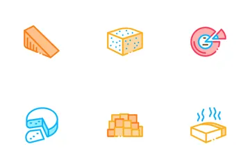 Cheese Dairy Food Icon Pack