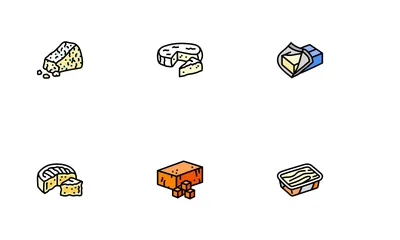 Cheese Food Slice Piece Dairy Icon Pack
