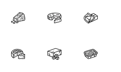 Cheese Food Slice Piece Dairy Icon Pack