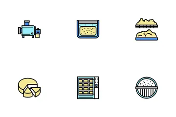 Cheese Production Icon Pack