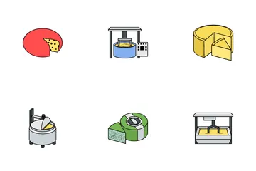 Cheese Production Icon Pack