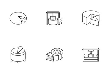 Cheese Production Icon Pack