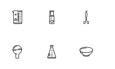 Chemical Glassware Laboratory Icon Pack