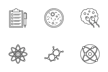 Ausrüstung für Chemie- und Biolabore Symbolpack