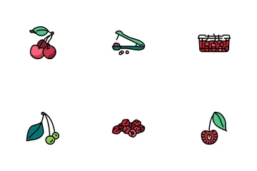 Cherry Vitamin Freshness Berry Icon Pack
