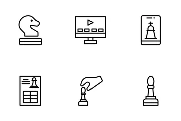 Chess Line Style Icon Pack