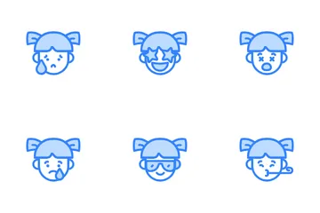 Chica emoji Icon Pack