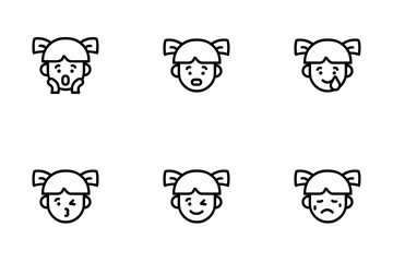 Chica emoji Icon Pack