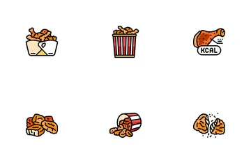 Chicken Crispy Food Icon Pack