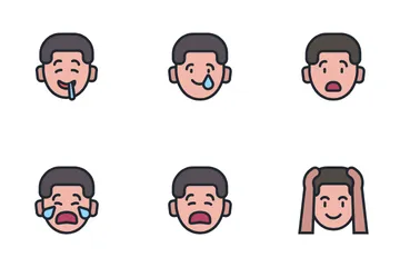 Chico emoji Paquete de Iconos